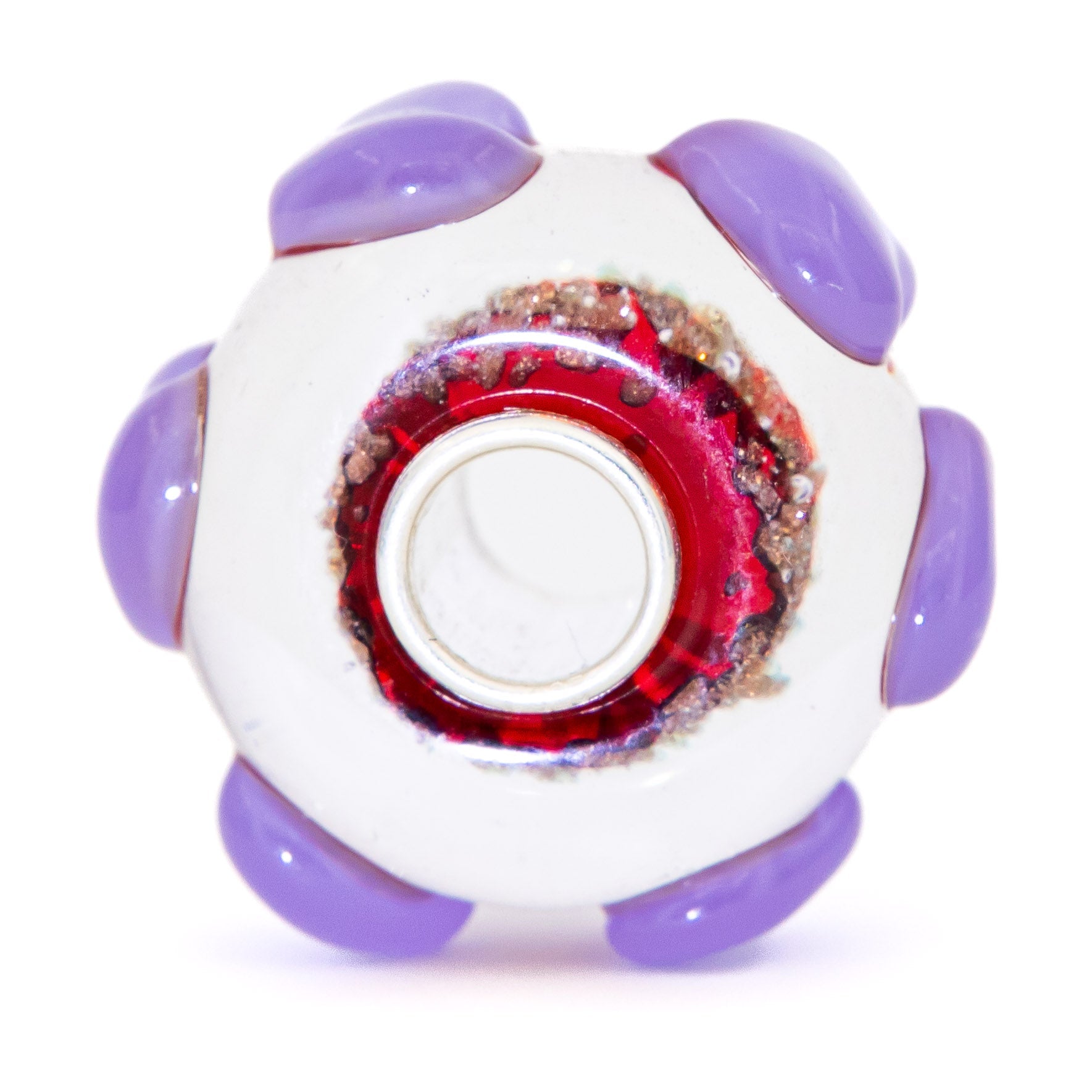 Lilac Red Gold Hearts