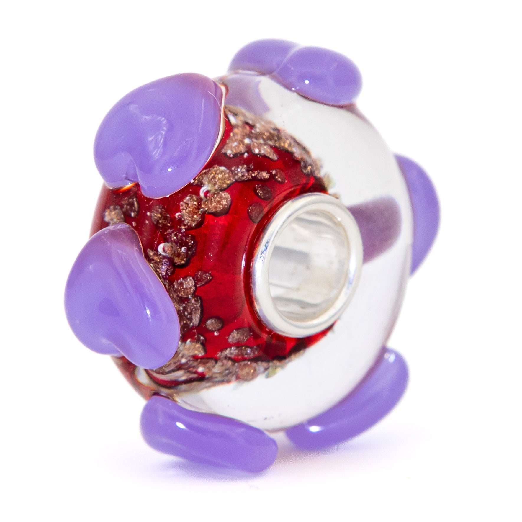 Lilac Red Gold Hearts