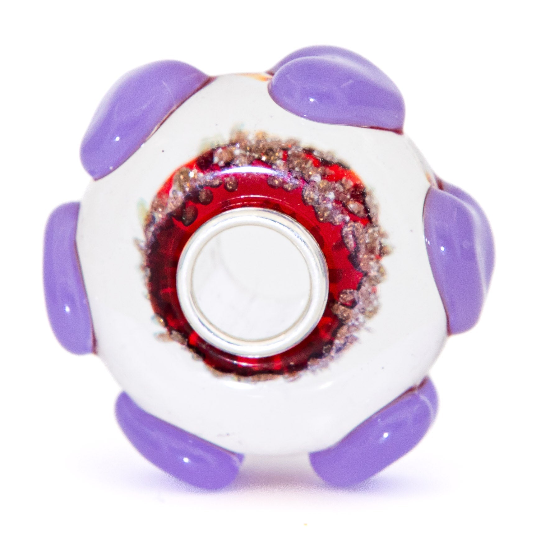 Lilac Red Gold Hearts